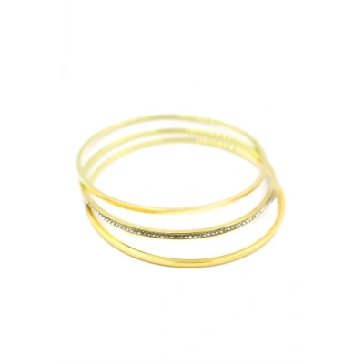 HERŞEYTREND 3lü Ajda Bilezik-65mm - Altın