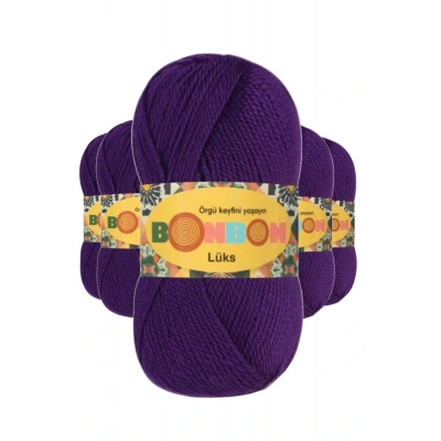 HERŞEYTREND 5 Adet Lüks Patik İpi Yünü Mor 98290