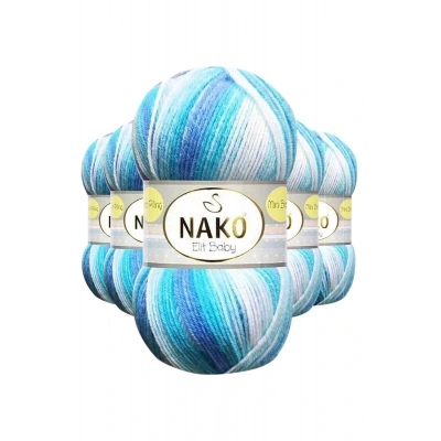 HERŞEYTREND 5 Adet Mini Batik Bebe El Örgü İpi Okyanus 32455