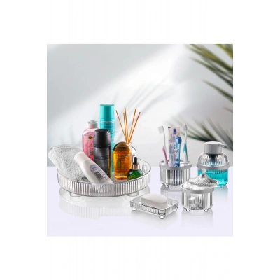 HERŞEYTREND 5 Parça Banyo Seti Beyaz