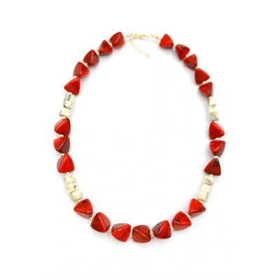 HERŞEYTREND Akrilik Kolye - Kırmızı