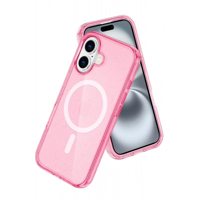 LitaeTrend Apple iPhone 16 Star Magsafe Kapak - Pembe