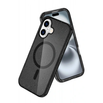 LitaeTrend Apple iPhone 16 Star Magsafe Kapak - Siyah