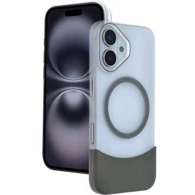 LitaeTrend Apple iPhone 16 Velar Magsafe Kapak - Natural Grey