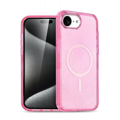 LitaeTrend Apple iPhone 16E Star Magsafe Kapak - Pembe