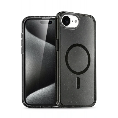 LitaeTrend Apple iPhone 16E Star Magsafe Kapak - Siyah