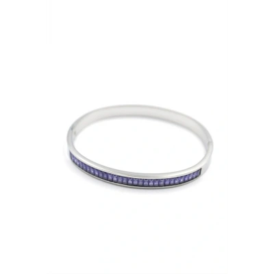 HERŞEYTREND Baget Taşlı Bilezik - Mor