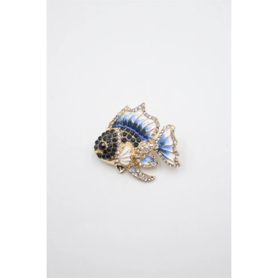 HERŞEYTREND Balık Broş - Mavi