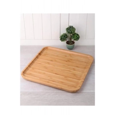 LitaeTrend Bambu Kare Sunum Tabağı 30cm Royaleks-KR3030