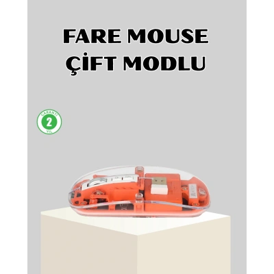 HERŞEYTREND Bluetooth 5.0 & 2.4GHz Kablosuz Fare – 3 Cihaz Bağlantılı, Hızlı Geçiş, USB Alıcılı