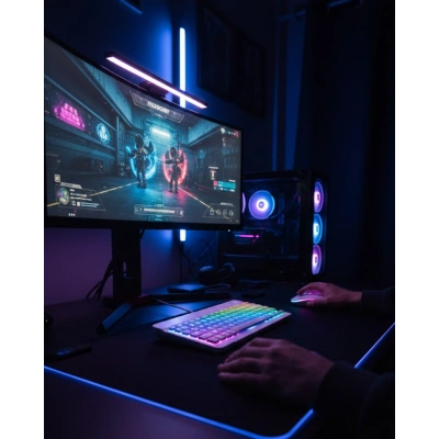 HERŞEYTREND Bluetooth Klavye Mouse Seti Aydınlatmalı Türkçe Q Ergonomik Tasarım