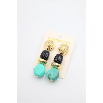 HERŞEYTREND Boncuklu Küpe - Siyah