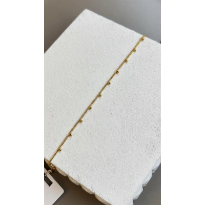 HERŞEYTREND Boncuklu Yıldız Bileklik - Altın