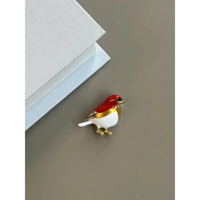 HERŞEYTREND Bülbül Broş - Kırmızı