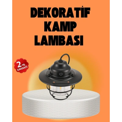 HERŞEYTREND Çam Kozalağı Şekilli Retro Kamp Gece Lambası
