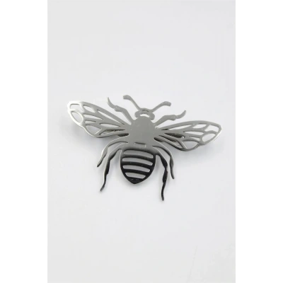 HERŞEYTREND Çelik Arı Broş - Gümüş