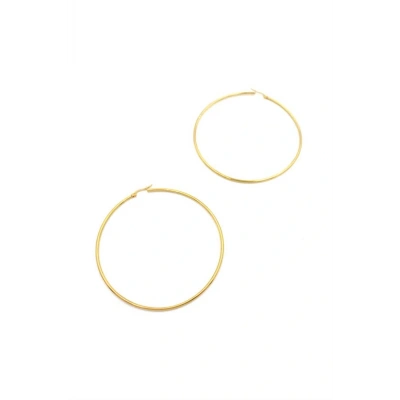 LitaeTrend Çelik Halka Küpe -7 cm - Altın