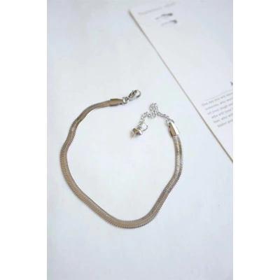 LitaeTrend Çelik İtalyan Zincir Bileklik - Gümüş