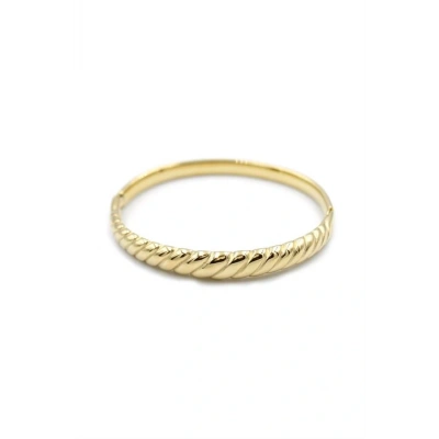 HERŞEYTREND Çelik Kelepçe Bilezik - Altın