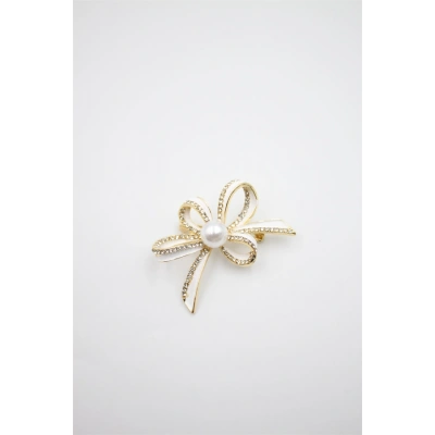 HERŞEYTREND Çiçek Broş - Altın