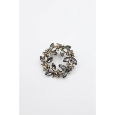 HERŞEYTREND Çiçek Broş - Siyah