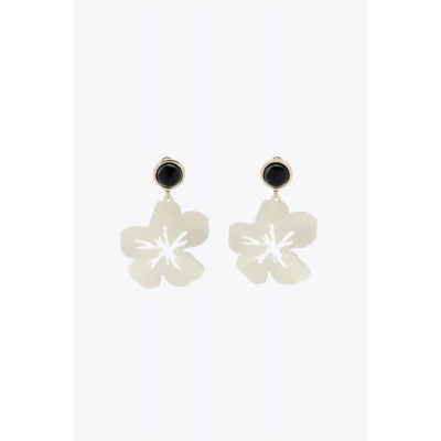 HERŞEYTREND Çiçek Küpe - Krem