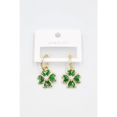 HERŞEYTREND Çiçek Küpe - Yeşil