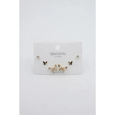 HERŞEYTREND Çoklu Set Küpe - Altın