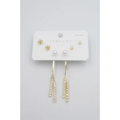 HERŞEYTREND Çoklu Set Küpe - Altın