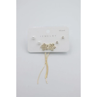 HERŞEYTREND Çoklu Set Küpe - Altın