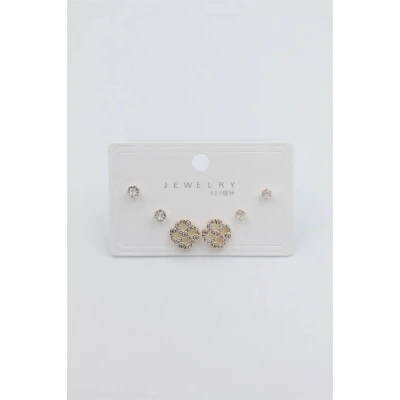 HERŞEYTREND Çoklu Set Küpe - Altın