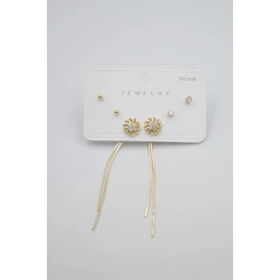 HERŞEYTREND Çoklu Set Küpe - Altın