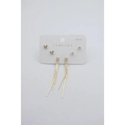 HERŞEYTREND Çoklu Set Küpe - Altın