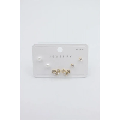 HERŞEYTREND Çoklu Set Küpe - Altın