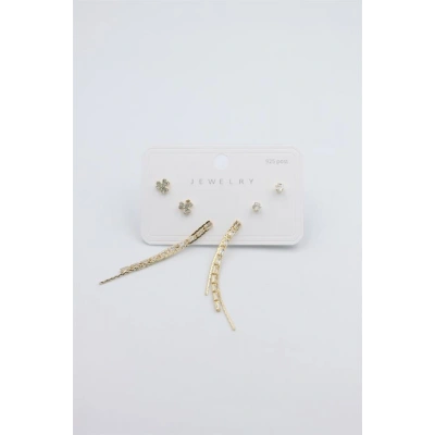 HERŞEYTREND Çoklu Set Küpe - Altın