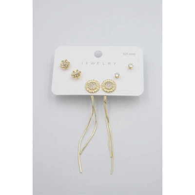 HERŞEYTREND Çoklu Set Küpe - Altın