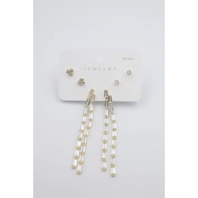 HERŞEYTREND Çoklu Set Küpe - Altın