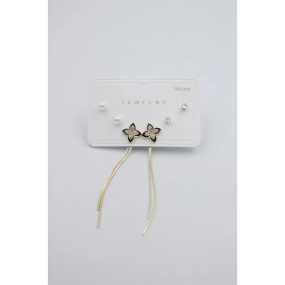 HERŞEYTREND Çoklu Set Küpe - Altın