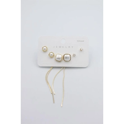 HERŞEYTREND Çoklu Set Küpe - Altın