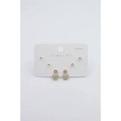 HERŞEYTREND Çoklu Set Küpe - Altın