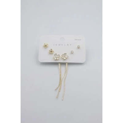 HERŞEYTREND Çoklu Set Küpe - Altın