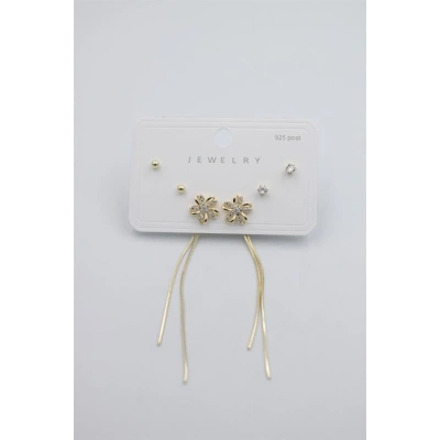 HERŞEYTREND Çoklu Set Küpe - Altın