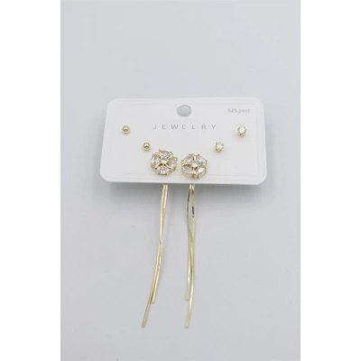 HERŞEYTREND Çoklu Set Küpe - Altın