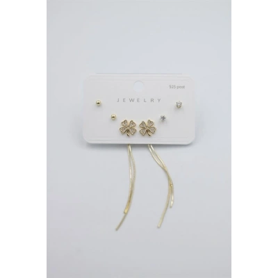 HERŞEYTREND Çoklu Set Küpe - Altın