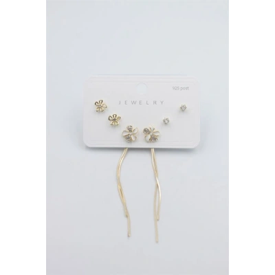 HERŞEYTREND Çoklu Set Küpe - Altın