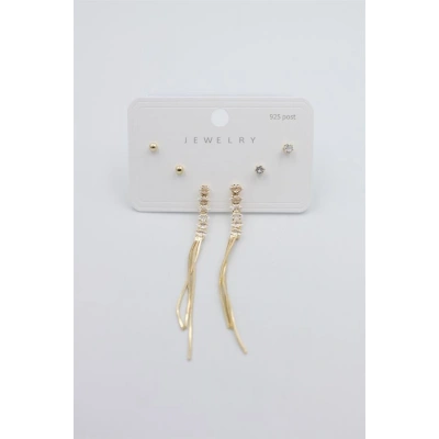 HERŞEYTREND Çoklu Set Küpe - Altın