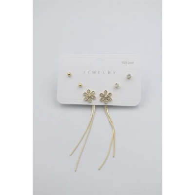 HERŞEYTREND Çoklu Set Küpe - Altın