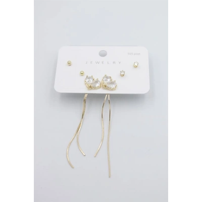 HERŞEYTREND Çoklu Set Küpe - Altın