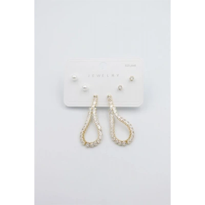 HERŞEYTREND Çoklu Set Küpe - Altın