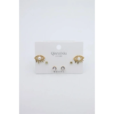 HERŞEYTREND Çoklu Set Küpe - Altın